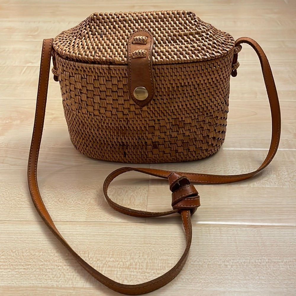 Rattan Crossbody Summer Purse Bag
